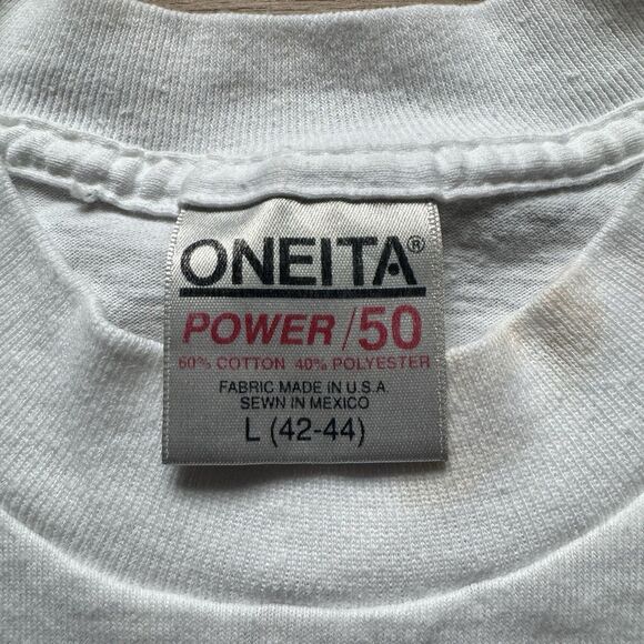 Vintage 90s Ford Mustang Atlanta Racing Gone With The Win Sz L T-Shirt Dbl Side - Picture 3 of 7